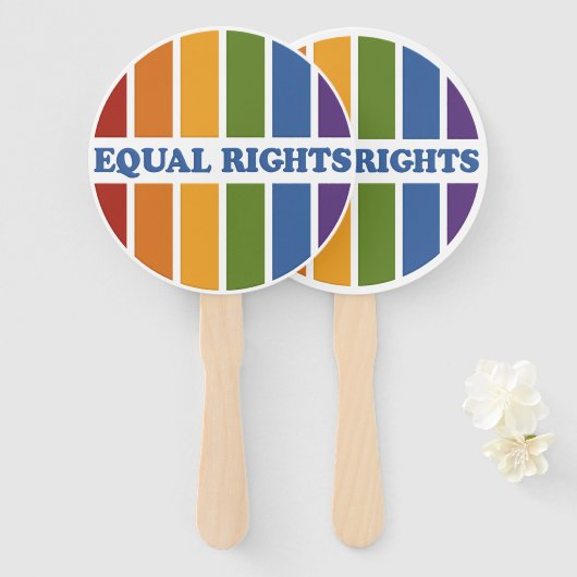 Gelijke-rechtenhandventilatoren Handwaaier (Voorkant en achterkant)