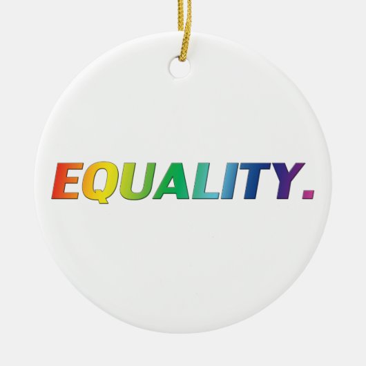Gelijke regenboogkleuren homo-homopaar lgbtq lgbt keramisch ornament (Voorkant)