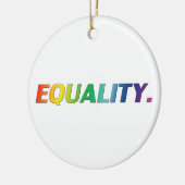 Gelijke regenboogkleuren homo-homopaar lgbtq lgbt keramisch ornament (Links)