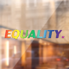 Gelijke regenboogkleuren homo-homopaar lgbtq lgbt raamsticker