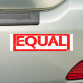 Gelijke stempel bumpersticker (Op auto)