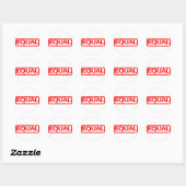 Gelijke stempel ronde sticker (Vel)
