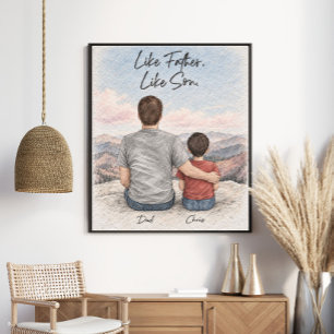 Gelijke Vader, Gelijke Zoon Bergportret Poster