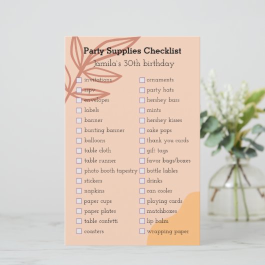 Gelijke verjaardagsvoorziening checklist (Staand voorkant)