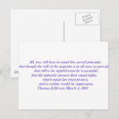 Gelijke wetgeving moet beschermen.... briefkaart (Voorkant / Achterkant)