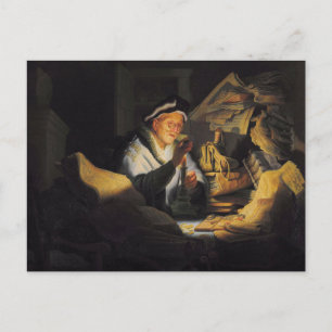 Gelijkenis van de rijke dwaas door Rembrandt Briefkaart