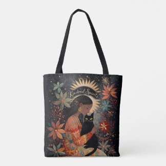 Gelijkgestemde Geesten Zwarte Kat Herfst Vriendsch Tote Bag