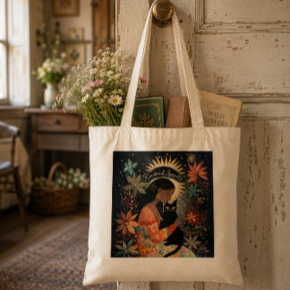 Gelijkgestemde Geesten Zwarte Kat Herfst Vriendsch Tote Bag