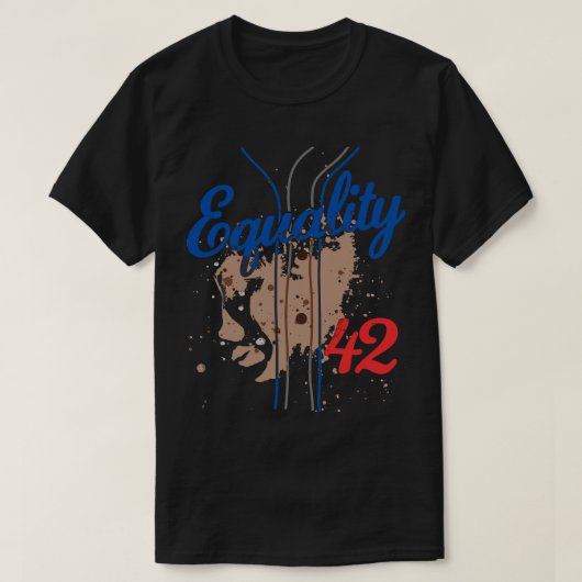 Gelijkheid 42 Honkbal Nummer 42 Jersey Einde Racis T-shirt (Design voorkant)