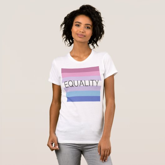 GELIJKHEID Bigender Vlag T-shirt (Voorkant volledig)