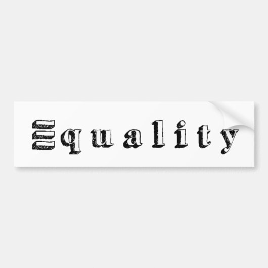 gelijkheid bumpersticker (Voorkant)