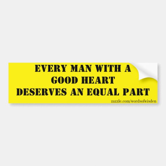 Gelijkheid Bumpersticker (Voorkant)