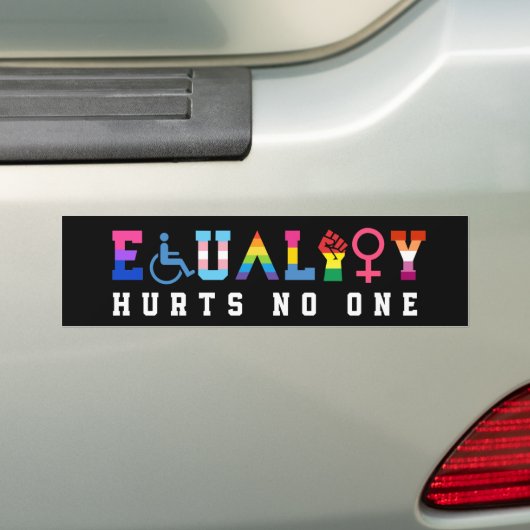 Gelijkheid doet niemand kwaad LGBTQ Bumpersticker (Op auto)