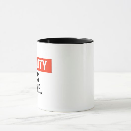 Gelijkheid doet niemand pijn mok (Midden)