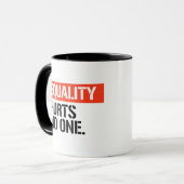 Gelijkheid doet niemand pijn mok (Voorkant links)