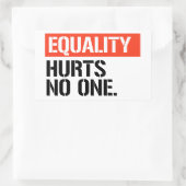 Gelijkheid doet niemand pijn rechthoekige sticker (Tas)