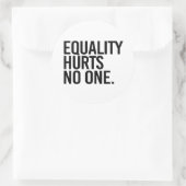 Gelijkheid doet niemand pijn ronde sticker (Tas)