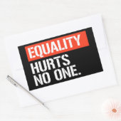 Gelijkheid doet niemand schade aan een rechthoekig rechthoekige sticker (Envelop)