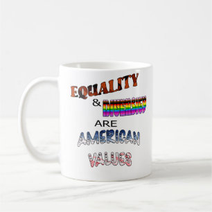 Gelijkheid en diversiteit zijn Amerikaanse waarden Koffiemok