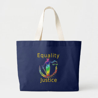 Gelijkheid en rechtvaardigheid grote tote bag