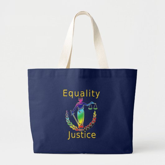Gelijkheid en rechtvaardigheid grote tote bag (Voorkant)