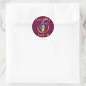Gelijkheid en rechtvaardigheid ronde sticker (Tas)