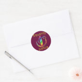 Gelijkheid en rechtvaardigheid ronde sticker (Envelop)