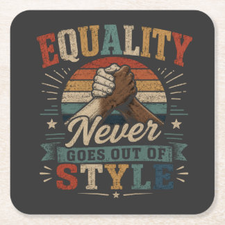 Gelijkheid gaat nooit uit de mode Vintage Pride Eq Kartonnen Onderzetters