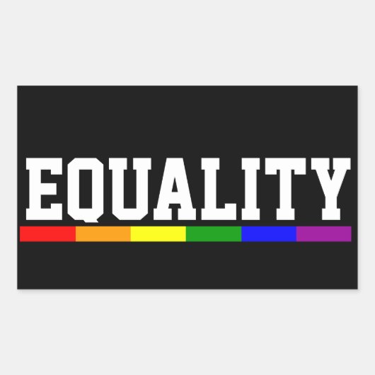 Gelijkheid Gay Pride Rechthoekige Sticker (Voorkant)