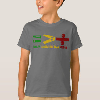 gelijkheid groter is dan de verdeeldheid t-shirt