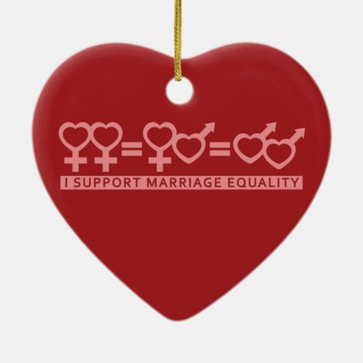 Gelijkheid huwelijk/één liefdesaangepast ornament (Achterkant)