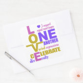 Gelijkheid huwelijk/één-liefdesdouane-stickers vierkante sticker (Envelop)