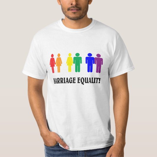 Gelijkheid huwelijk. LGBT. T-shirt (Voorkant)