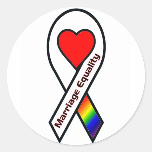 Gelijkheid huwelijk ronde sticker (Voorkant)