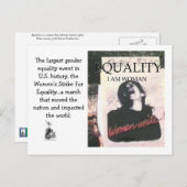 GELIJKHEID, IK BEN VROUW AANKONDIGINGSKAART (Voorkant / Achterkant)
