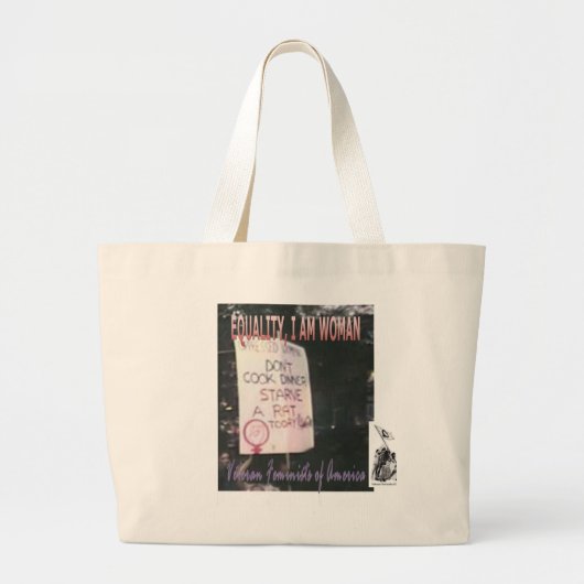 GELIJKHEID, IK BEN VROUW GROTE TOTE BAG (Voorkant)