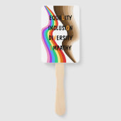 Gelijkheid Inclusie Diversiteit Empathie hand fan Handwaaier (Achterkant)