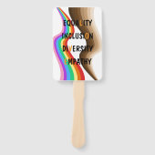 Gelijkheid Inclusie Diversiteit Empathie hand fan Handwaaier (Voorkant)