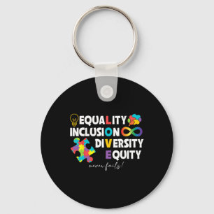 Gelijkheid Inclusie Diversiteit Equity Love Autism Sleutelhanger