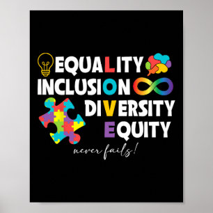 Gelijkheid Inclusie Diversiteit Gelijkheid Liefde Poster