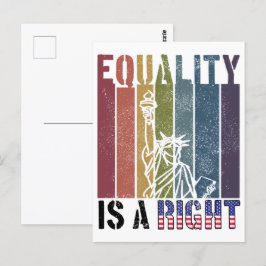 Gelijkheid is een goed patriottisch LGBTQ- en Raci Briefkaart