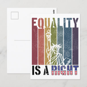 Gelijkheid is een goed patriottisch LGBTQ- en Raci Briefkaart