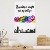 Gelijkheid is een recht, geen voorrecht poster (Keuken)