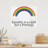 Gelijkheid is geen voorrecht poster (Keuken)