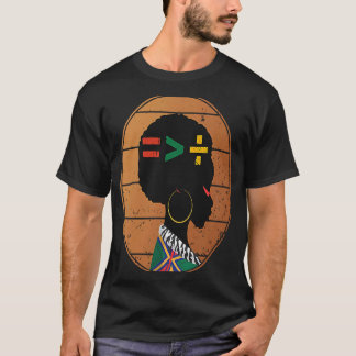 Gelijkheid is groter dan divisie zwarte geschieden t-shirt