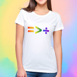 Gelijkheid is groter dan Division LGBTQ+ Rainbow T-shirt