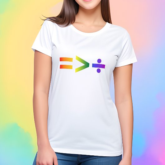 Gelijkheid is groter dan Division LGBTQ+ Rainbow T-shirt