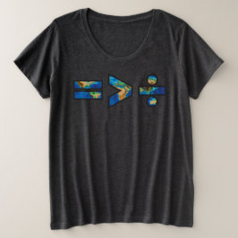 Gelijkheid is groter dan verdeeldheid grote maat t-shirt