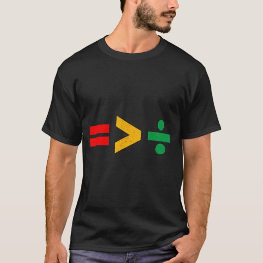Gelijkheid is Groter Dan Verdeeldheid Juneteenth Z T-shirt (Voorkant)