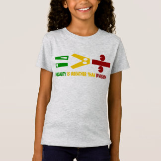gelijkheid is groter dan verdeeldheid t-shirt